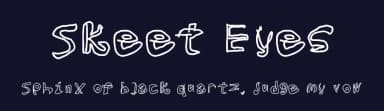 Skeet Eyes by George Junkman — Script Handwritten Font — thumbnail 2