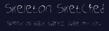 Skeleton Sketched by Lauren Harrison — Script Handwritten Font — thumbnail 2