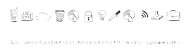 Sketch Icons by Peax Webdesign — Dingbats Font — thumbnail 1