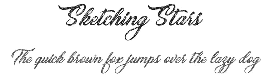Sketching Stars by Billy Argel Fonts ® — Script Handwritten Font