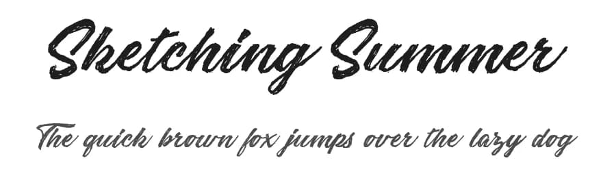 Sketching Summer by Billy Argel Fonts ® — Script Handwritten Font