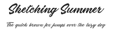 Sketching Summer by Billy Argel Fonts ® — Script Handwritten Font — thumbnail 1