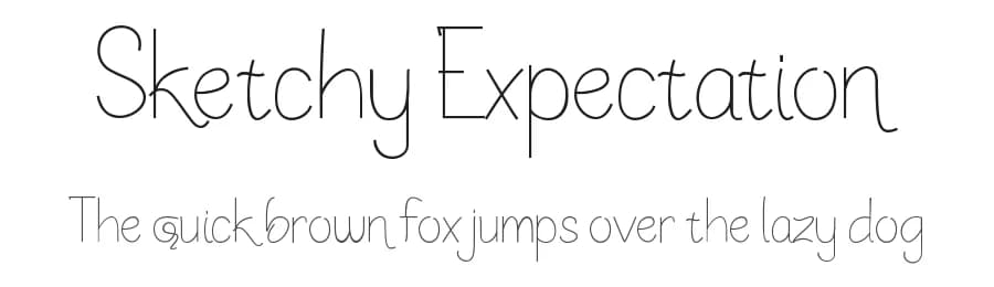 Sketchy Expectation by Zkhai Creative — Script Handwritten Font