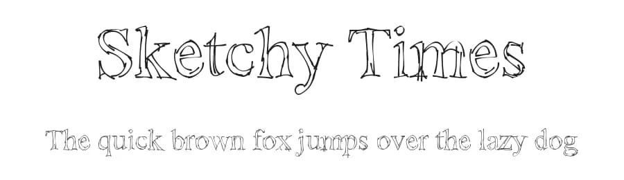 Sketchy Times by !Exclamachine Type Foundry — Script Handwritten Font — preview 1