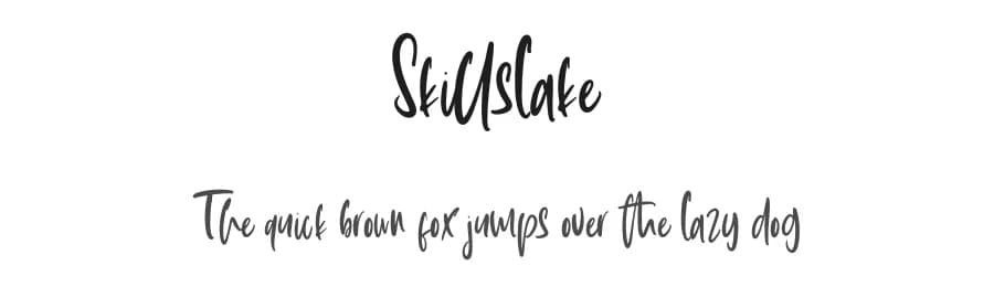 Skillslake by alphArtype — Script Handwritten Font