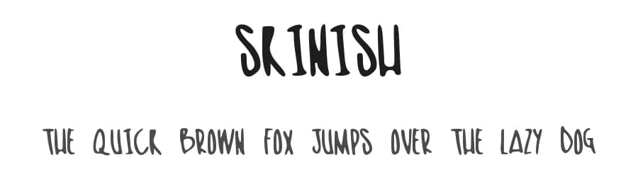 Skinish by Guy Rickard — Script Handwritten Font