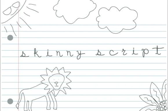 Skinny Script Font by lf_designs — Script Handwritten Font