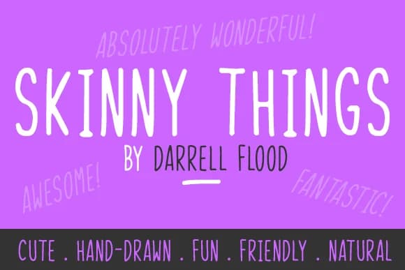 Skinny Things Font by Dadiomouse — Script Handwritten Font