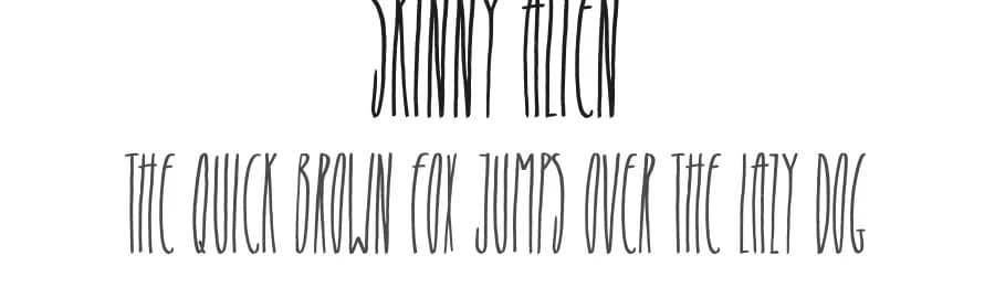 Skinny Alien by JSH creates — Script Handwritten Font