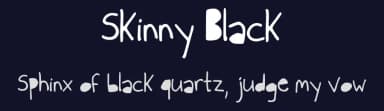 Skinny Black by J Gragg — Script Handwritten Font — thumbnail 2