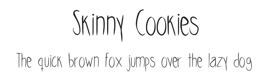 Skinny Cookies by Nina — Script Handwritten Font