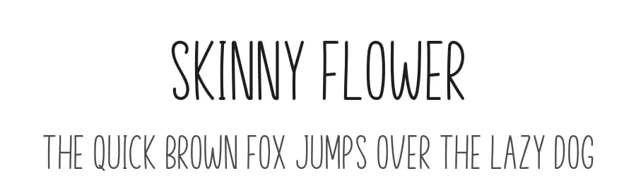 Skinny Flower by Manjali Studio — Script Handwritten Font