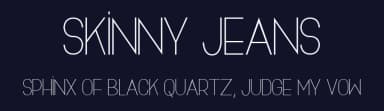 Skinny Jeans by Murder Fonts — Sans Serif Font — thumbnail 2