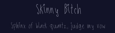 Skinny Bitch by Isa Aplicano — Script Handwritten Font — thumbnail 2