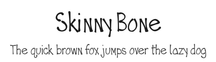 Skinny Bone by Shabaca Designs — Script Handwritten Font
