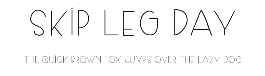 Skip Leg Day by Dilem Akiner — Script Handwritten Font