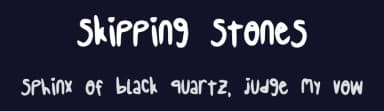Skipping Stones by Samuel W. — Script Handwritten Font — thumbnail 2