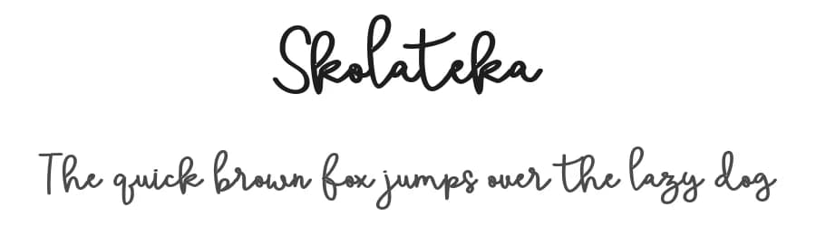 Skolateka by Mr Letters — Script Handwritten Font