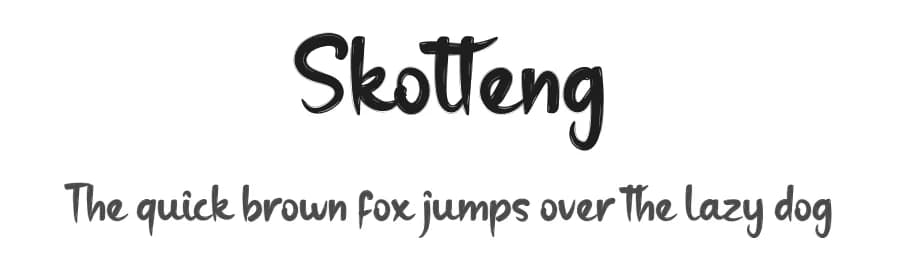 Skotteng by twinletter — Script Handwritten Font