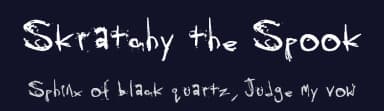 Skratchy the Spook by Daniel Voshart — Script Handwritten Font — thumbnail 2