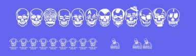 Skulls Party Icons by Woodcutter — Dingbats Font — thumbnail 3