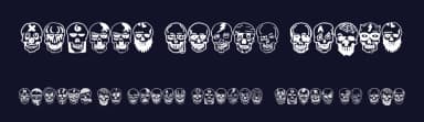 Skulls Party Icons by Woodcutter — Dingbats Font — thumbnail 2