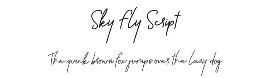 Sky Fly Script by Sarif Letter — Script Handwritten Font