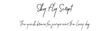 Sky Fly Script by Sarif Letter — Script Handwritten Font — thumbnail 1