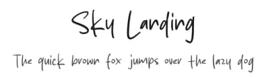 Sky Landing by MJType — Script Handwritten Font — thumbnail 1