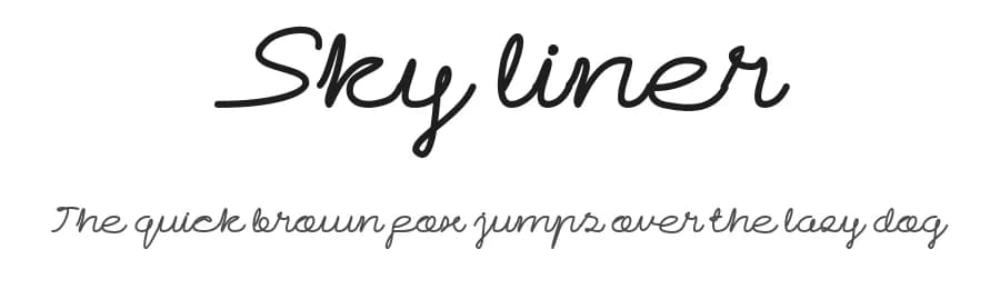 Sky liner by weknow — Script Handwritten Font