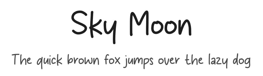 Sky Moon by MJType — Script Handwritten Font