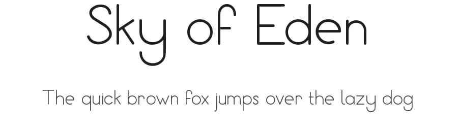 Sky of Eden by Brixdee — Sans Serif Font