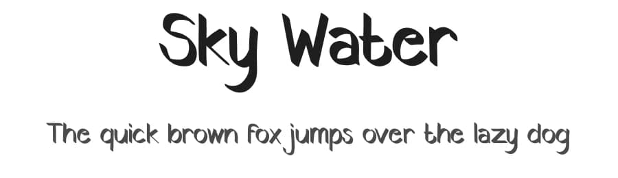 Sky Water by Studio Hello Good — Script Handwritten Font