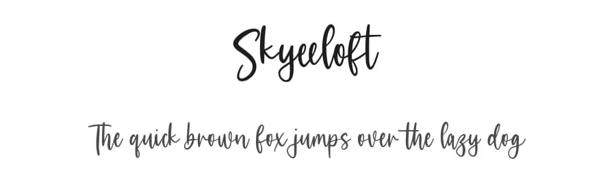 Skyeeloft by Maulana Creative — Script Handwritten Font