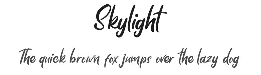Skylight by Vunira Design — Script Handwritten Font