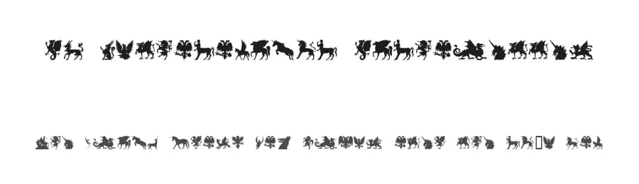 SL Mythological Silhouettes by Su Lucas — Dingbats Font
