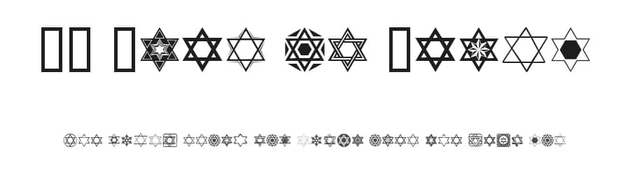 SL Star of David by Su Lucas — Dingbats Font