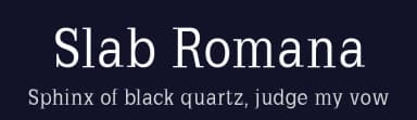 Slab Romana by Manfred Klein — Serif Font — thumbnail 2