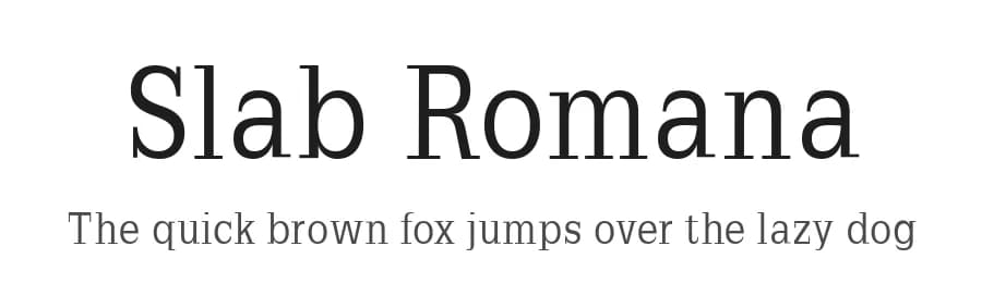 Slab Romana by Manfred Klein — Serif Font