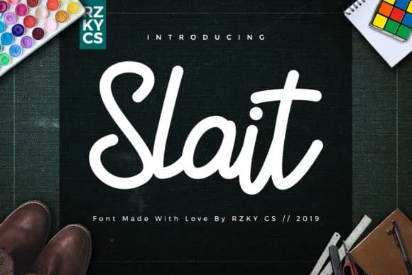 Slait Font by RZKY CNRA STUDIO — Script Handwritten Font