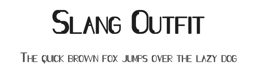 Slang Outfit by Edric Studio — Sans Serif Font