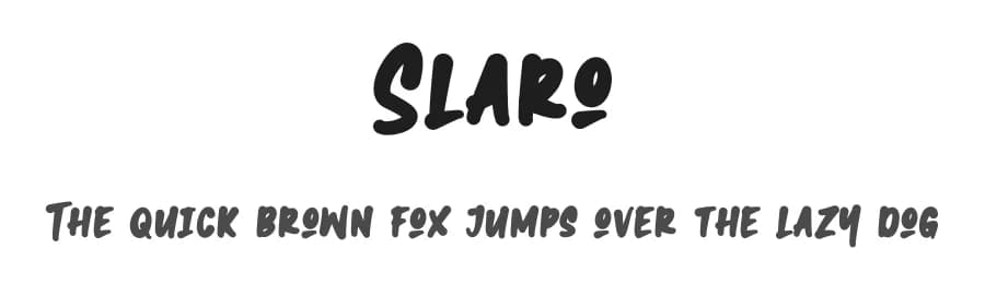 Slaro by RantautypeStudio — Script Handwritten Font