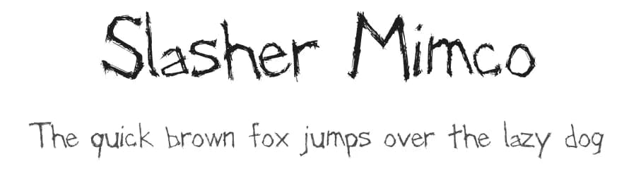 Slasher Mimco by Milan Cimera — Script Handwritten Font