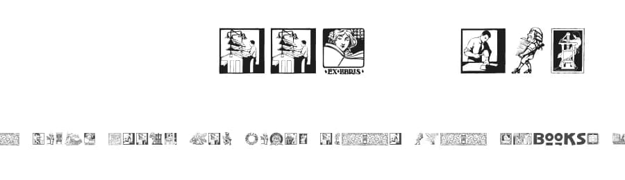 SL Book Arts by Su Lucas — Dingbats Font — preview 1