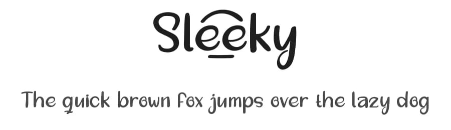 Sleeky by twinletter — Script Handwritten Font