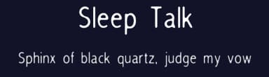 Sleep Talk by Slut Digital Type — Sans Serif Font — thumbnail 2