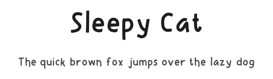 Sleepy Cat by Aisyah — Script Handwritten Font