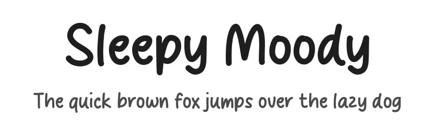 Sleepy Moody by MJType — Script Handwritten Font