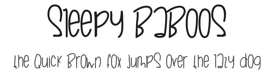 Sleepy Baboos by Des Gomez — Script Handwritten Font