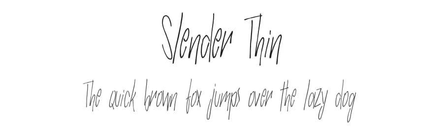 Slender Thin by HandletterYean — Script Handwritten Font